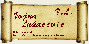 Vojna Lukačević vizit kartica